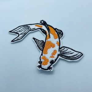 Koi Fish - iron on - embroidered patch