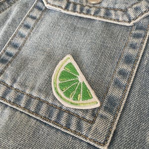 Limettenscheibe - Bügelbild - Embroidery Patch