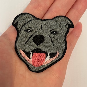 Staffie - Bull Dog - Stryk-på - Broderilapp