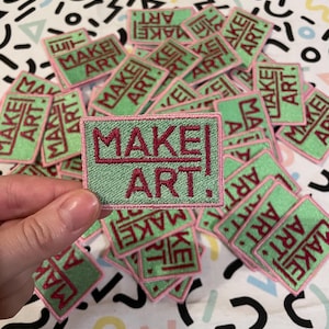 Make art - opstrijkbaar - borduurpatch