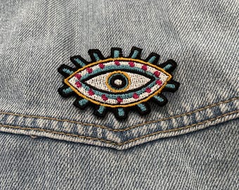 Evil eye - Iron on - Embroidered patch
