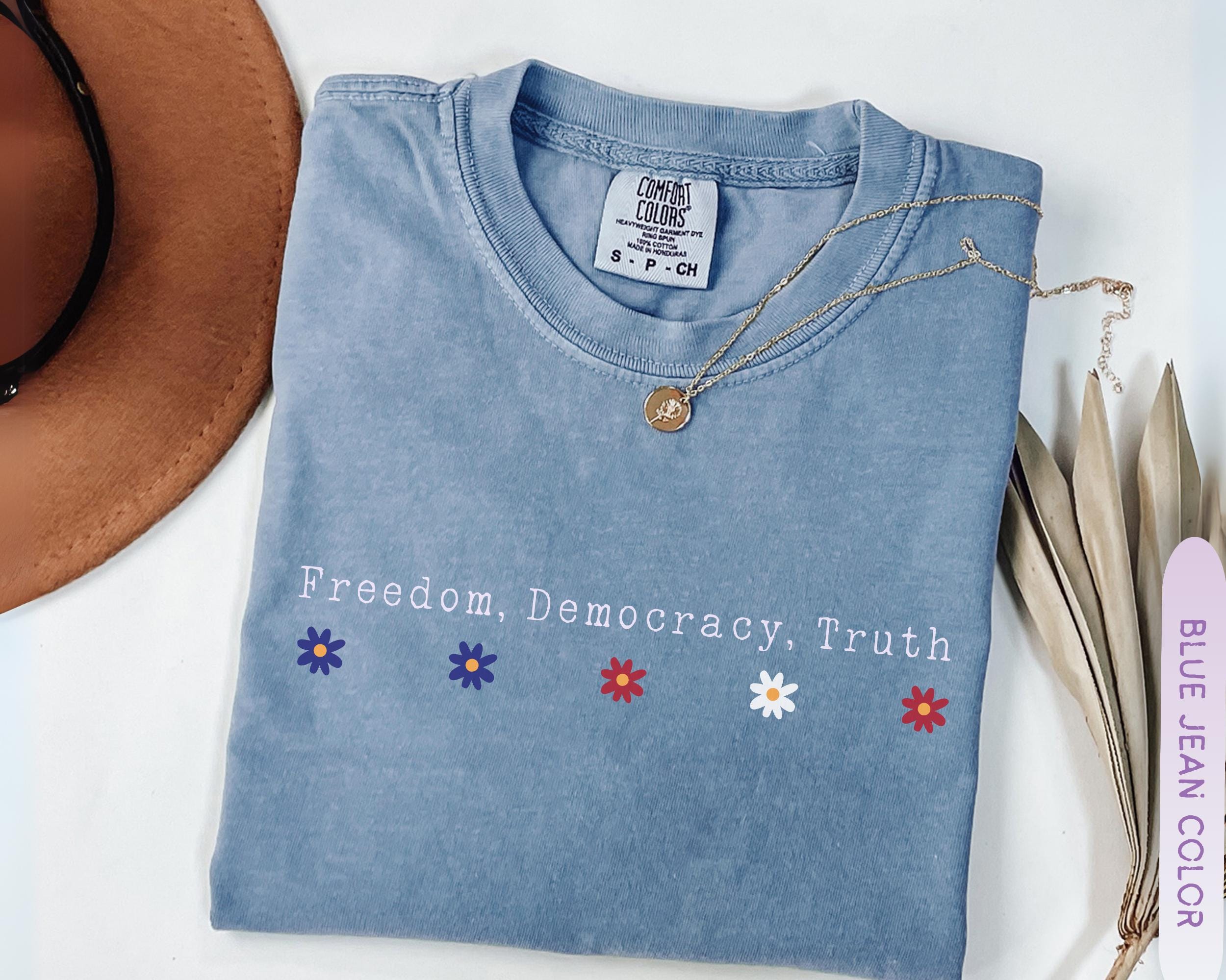 Freedom Democracy Truth Shirt Subtle FDT Tee Liberal Protest Shirt Political Activist Gift Truth Matters Equal Rights Progressive Apparel