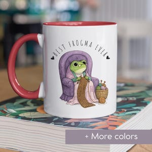 Custom Funny Frog Mug for Grandma, new grandma gift, retro frog Coffee Cup, Best Frogma Ever Mug, baby announcement, new grandparents gift image 5