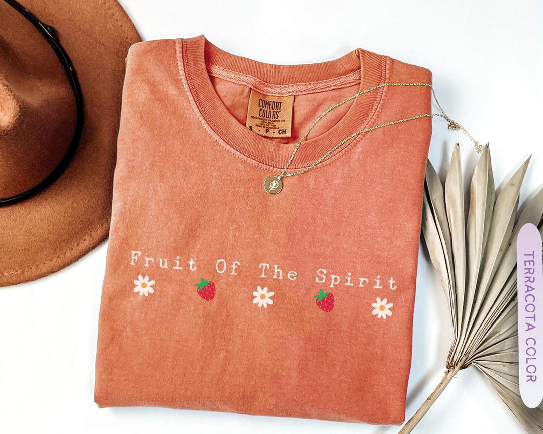 Fruit of the Spirit Bible Verse Shirt, Strawberry Christian T-shirt ...