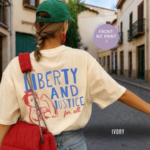 Liberty And Justice For All Shirt Liberal 4th Of July Shirt Pro Choice Shirt Trendy Progressive Shirt Fourth Of July Gift Anti Fascism Shirt