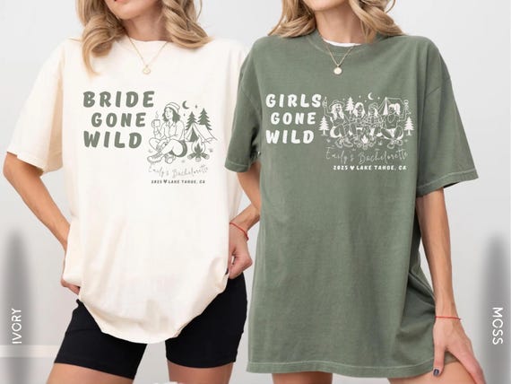 Custom Girls Gone Wild Camp Bachelorette Shirt, Hiking Bridal Party Tee, Cabin Trip Shirt, Bride Gone Wild Outdoor Crew, Lake Weekend Tee
