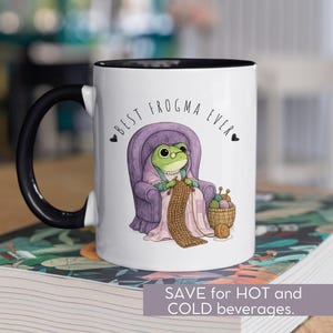 Custom Funny Frog Mug for Grandma, new grandma gift, retro frog Coffee Cup, Best Frogma Ever Mug, baby announcement, new grandparents gift image 3