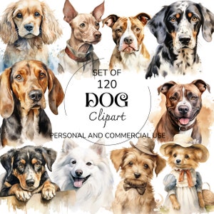 120 Midjourney Nursery Prompts,   Midjourney AI Art,  Digital Art, AI Generate Print， Big bundle of watercolor cartoon dog PNG clipart