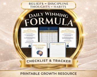 Daily Winning Formula Checklist: Spiritual Growth & Personal Development Digital Download