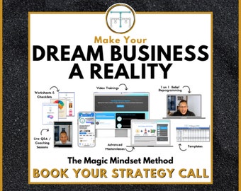 Business Coaching Call - Business Coaching Guide, Personal Development, The Magic Mindset Method - Business Growth - 30 Minute Phone Call