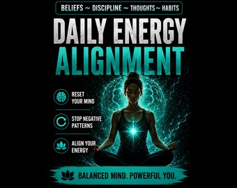 Daily Habit Tracker: Printable Wellness, Self-Care Planner and Routine Tracker | Digital Energy Alignment Journal