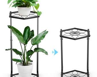 Iron flower stand, retractable flower stand, small flower stand, sturdy and durable, small in size, suitable for placing in every corner