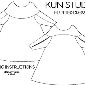 Flutter dress sewing pattern