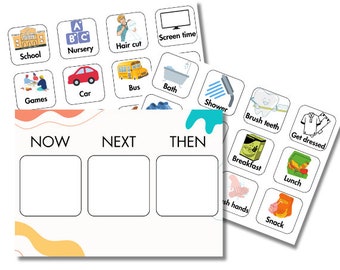 Digital Print Now & Next Board, Visual Time Table For Children, Instant Download