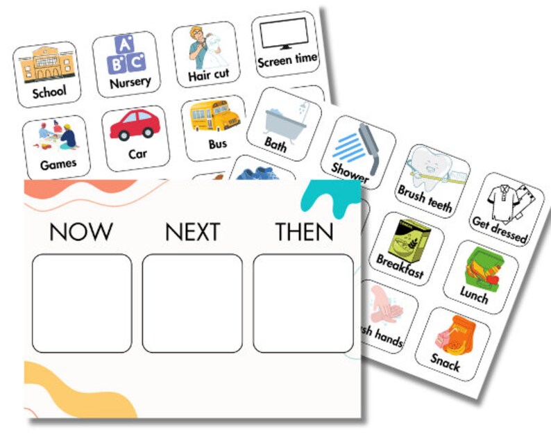Digital Print Now &amp; Next Board, Visual Time Table for Children, Instant ...