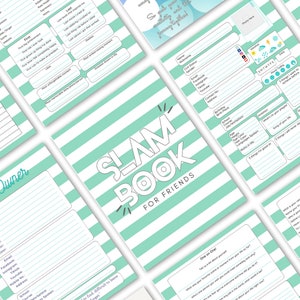 Stripe Slam Book for College & Adults: Friendship Memory Questions ...
