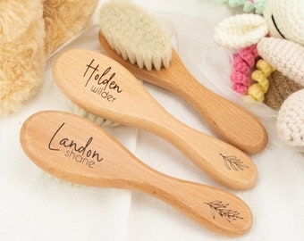 Personalized Baby Hair Brush, Engraved Personalised Wooden Hairbrush, Name Girls Hair Comb, Custom Baby Gifts,Kids Hair Brush,Valentine Gift