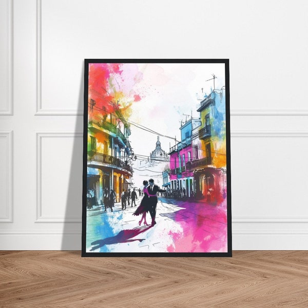 Watercolor Painting Bueno Aires | Argentina Poster | Watercolor Art Print | City Illustration | Tango painting | Watercolor City