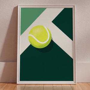 Minimalist Tennis Ball Print - Modern Sports Wall Art Digital Download