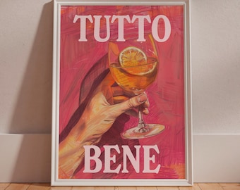 Tutto Bene Spritz Printable - italian wall art - bar cart poster
