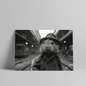 Pet Portrait Animal Poster for Animal Lover Cute Drawing of Hamster Humorous Art Print Birthday Gift for Nursery Kids Gift for Teenager