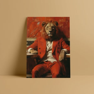 Wall decoration children&#39;s room poster living room poster lion art print wall picture animal decoration gift birth gift animal portrait lion