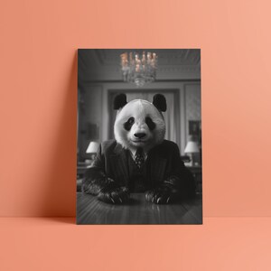 Wall decoration children&#39;s room poster living room poster panda art print wall picture animal decoration gift birth gift animal portrait panda bear