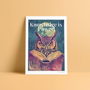 Wall Decoration Children&#39;s Room Poster Living Room Picture Book Owl Art Print Humorous Abstract Art Wall Pictures Animal Decoration Gift Birthday
