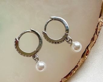 Sterling Silver Pearl Drop Earrings