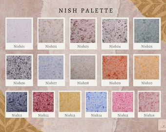 Silk Plaster Coating, Liquid Wallpaper, DIY Decorative Paint, Silk Stucco, Natural Stones, Shiny Wallpaper, Wall Covering [Nish Palette]