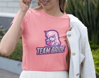 Team Bride Cotton Tee - Bridal Party, Bachelorette Gift