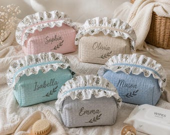 Personalized Makeup Bag – Custom Name Cosmetic Pouch, Bridesmaid Gift, Bachelorette & Everyday Organizer