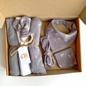 Personalisierte Baby-Geschenkbox, Neutraler Baby-Geschenkkorb, Neugeborenen-Geschenkset, neues Baby für Jungen, neues Baby für Mädchen, Babydecken-Set, Babyparty-Geschenkset