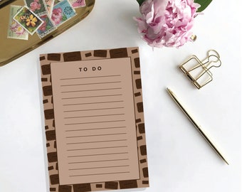 Bourbon Biscuit To Do List Note Pad, Cute bright Bourbon pad with tear off sheets, Gift, Stationery Lover, Biscuit lover