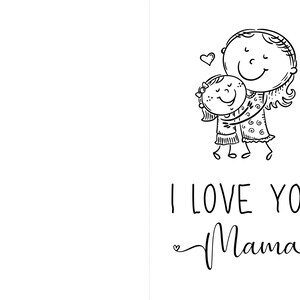 Happy Mothers Day Card, Printable Greeting Card, Instant Digital Download PDF PNG JPEG, Mom and ...