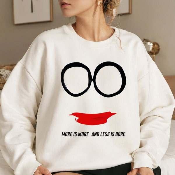 More Is More And Less Is Bore Sweatshirt, Rip Iris Apfel 1921-2024 Shirt, Iris Apfel Memorial Sweatshirt, Gift For Her, Trendy Vintage Style