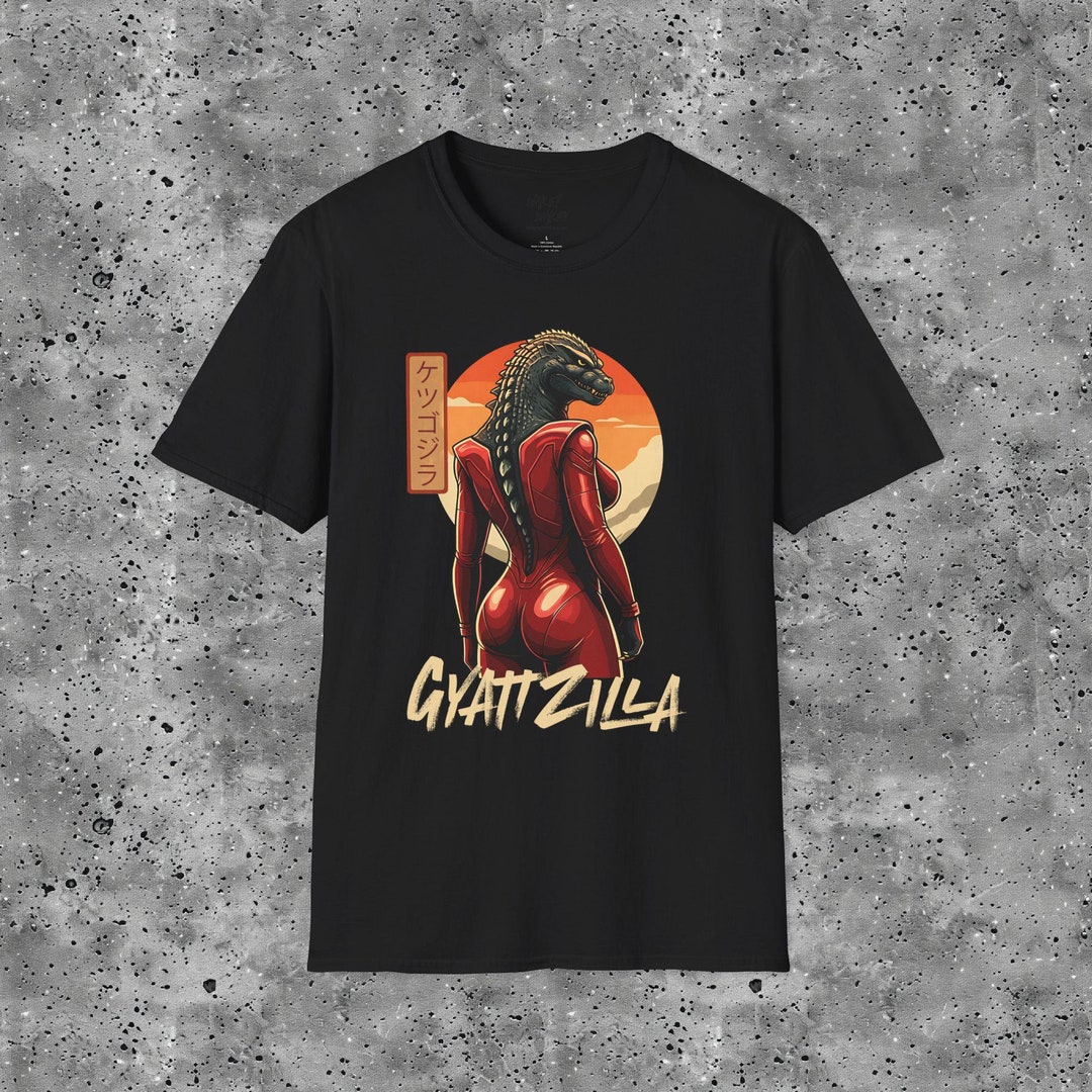 Gyattzilla T-shirt: Funny Godzilla Parody Tee - Anime Kaiju Design - Etsy