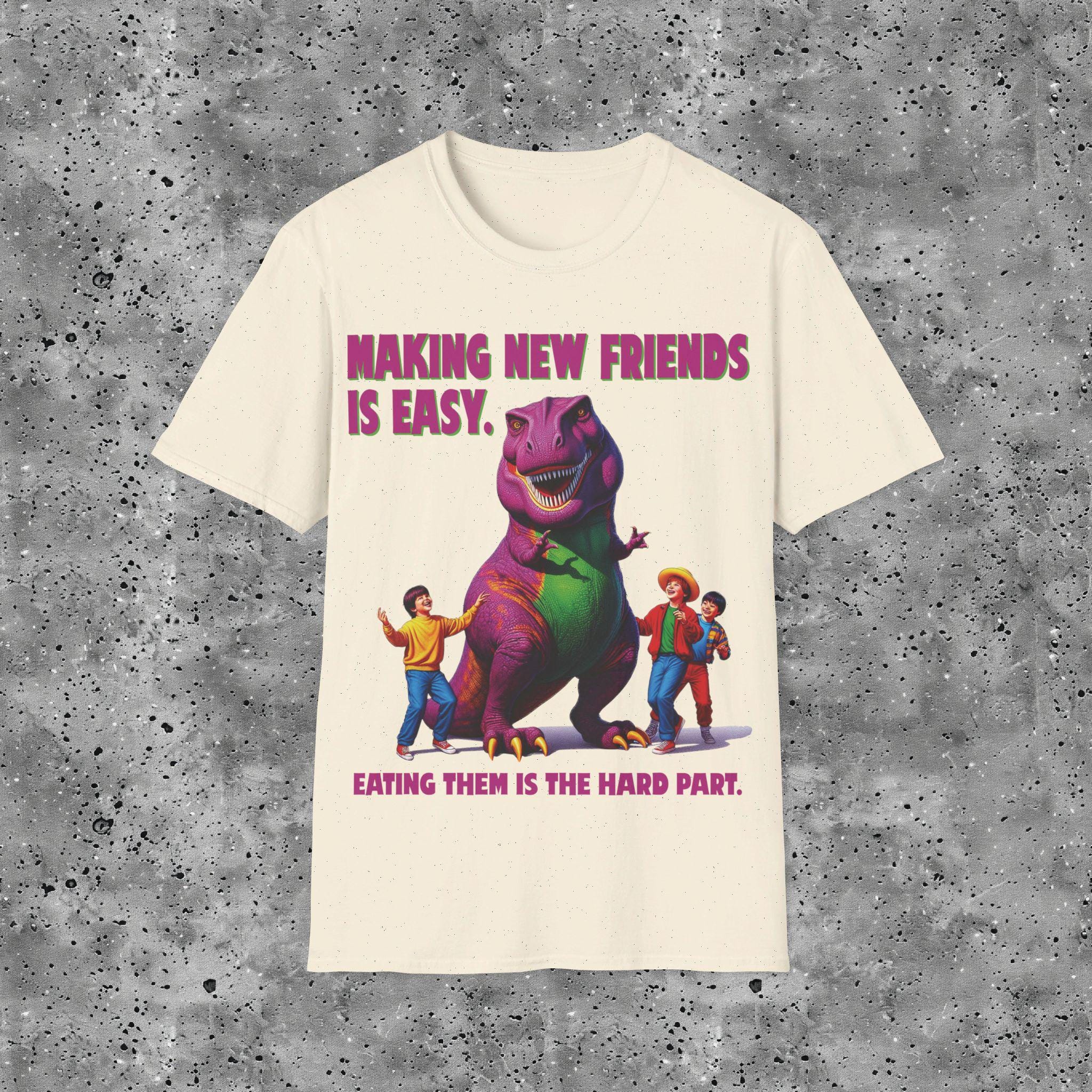 Funny Barney Dinosaur Parody T-shirt: Sarcastic Humor Gift - Etsy