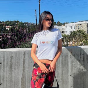Trendy Baby Tee For Women Girls - Cute Y2K Crop Top, Aesthetic Casual Everyday Outfit, Soft Fitted Summer Shirt