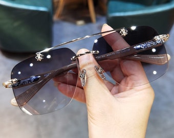 Pure titanium frame sunglasses, Men's and women's sunglasses, Fashion sunglasses, Sunglass for men and women, 005