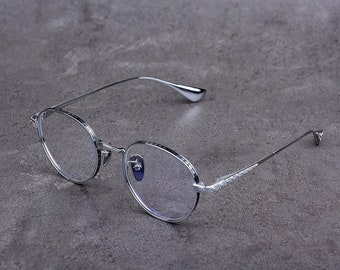 Ultra-light pure titanium frame anti-blue light anti-myopia, Glasses frames men and women, Fashion glasses 163