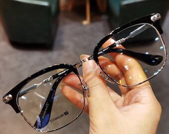 Ultra-light pure titanium frame anti-blue light anti-myopia, Glasses frames men and women, Fashion glasses 0013