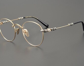 Ultra-light pure titanium frame anti-blue light anti-myopia, Glasses frames men and women, Fashion glasses 162