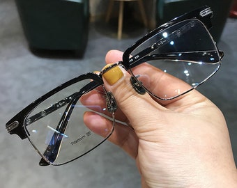 Ultra-light pure titanium frame anti-blue light anti-myopia, Glasses frames men and women, Fashion glasses 0022