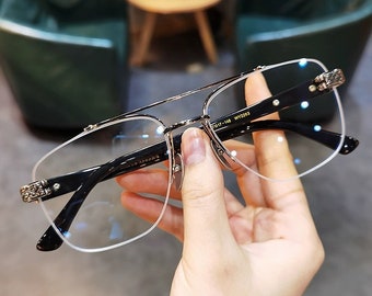 Ultra-light pure titanium frame anti-blue light anti-myopia, Glasses frames men and women, Fashion glasses 239