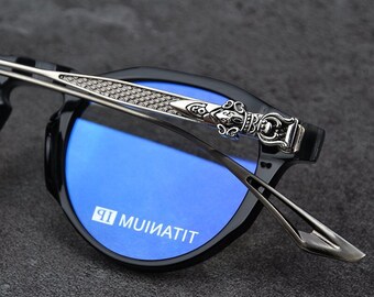 Ultra-light pure titanium frame anti-blue light anti-myopia, Glasses frames men and women, Fashion glasses 0084