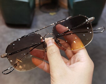 Pure titanium frame sunglasses, Men's and women's sunglasses, Fashion sunglasses, Sunglass for men and women, 0021