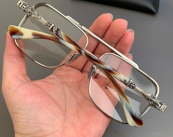 Ultra-light pure titanium frame anti-blue light anti-myopia, Glasses frames men and women, Fashion glasses 130