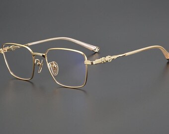 Ultra-light pure titanium frame anti-blue light anti-myopia, Glasses frames men and women, Fashion glasses 161