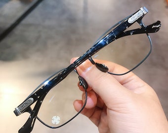 Ultra-light pure titanium frame anti-blue light anti-myopia, Glasses frames men and women, Fashion glasses 0027